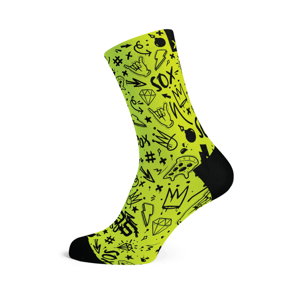 Fluo Doodle Socks
