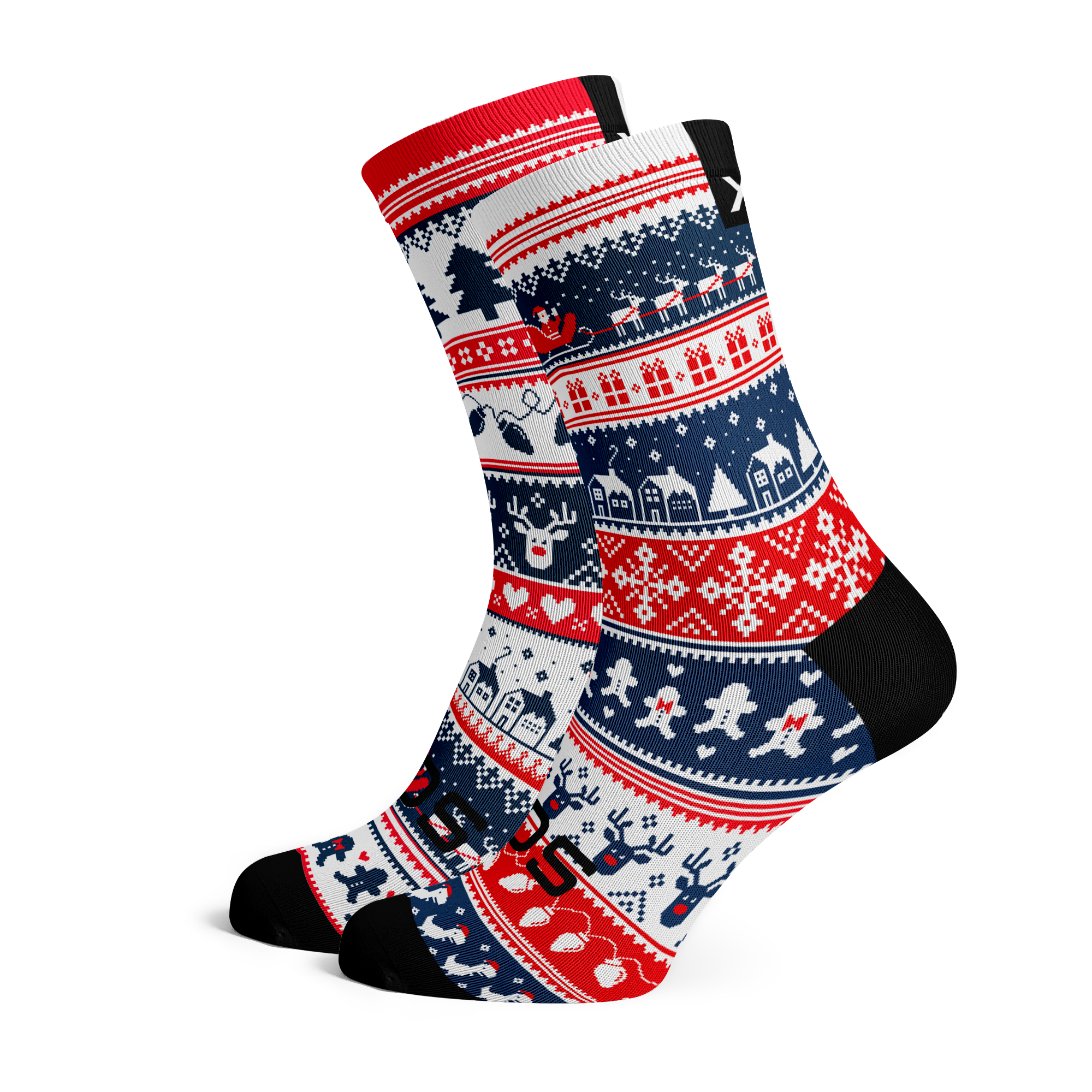 Ugly Sweater Blue Novelty Crew Sock